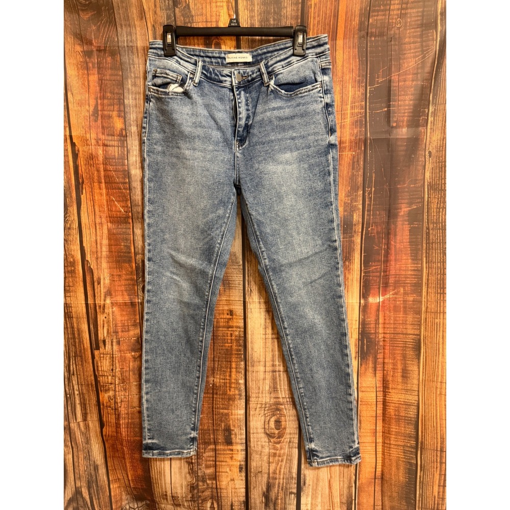 Flying Monkey Womens Skinny Jeans Acid Wash Blue Stretch Denim F5815AT Size 31